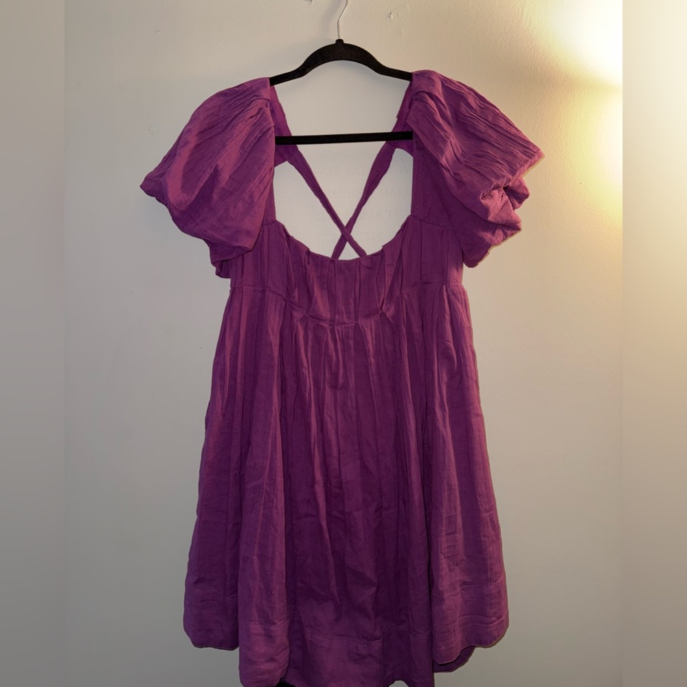 Free People Purple Babydoll Dress
